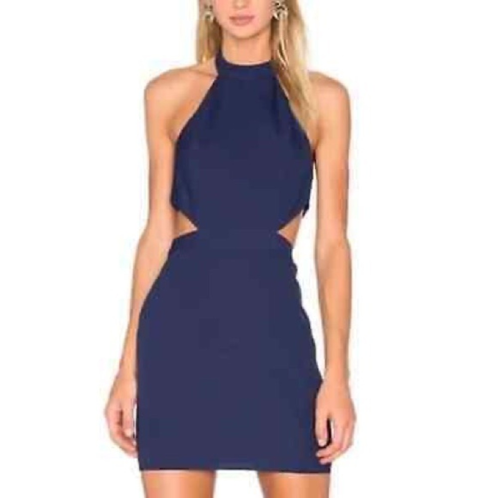 NBD x Naven Twins X REVOLVE Begin Again Mini Dress Size XS Navy Blue